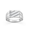 Men's 0.10ct TW Diamond Band in Sterling Silver