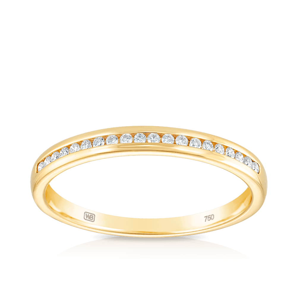 0.10ct TW Diamond Anniversary Band in 18ct Yellow Gold