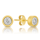 0.10ct TW Diamond Stud Earrings in 9ct Yellow Gold