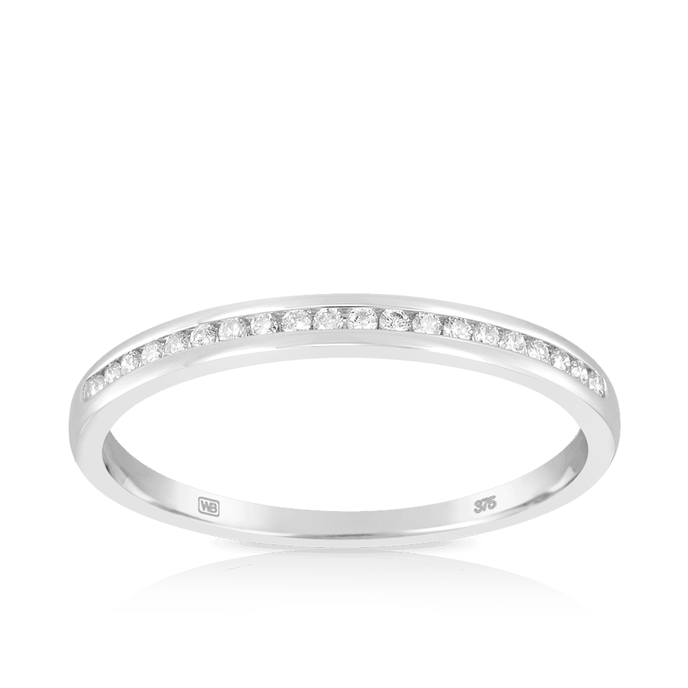 0.10ct TW Diamond Wedding & Anniversary Band in 9ct White Gold