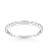 0.10ct TW Diamond Wedding & Anniversary Band in 9ct White Gold