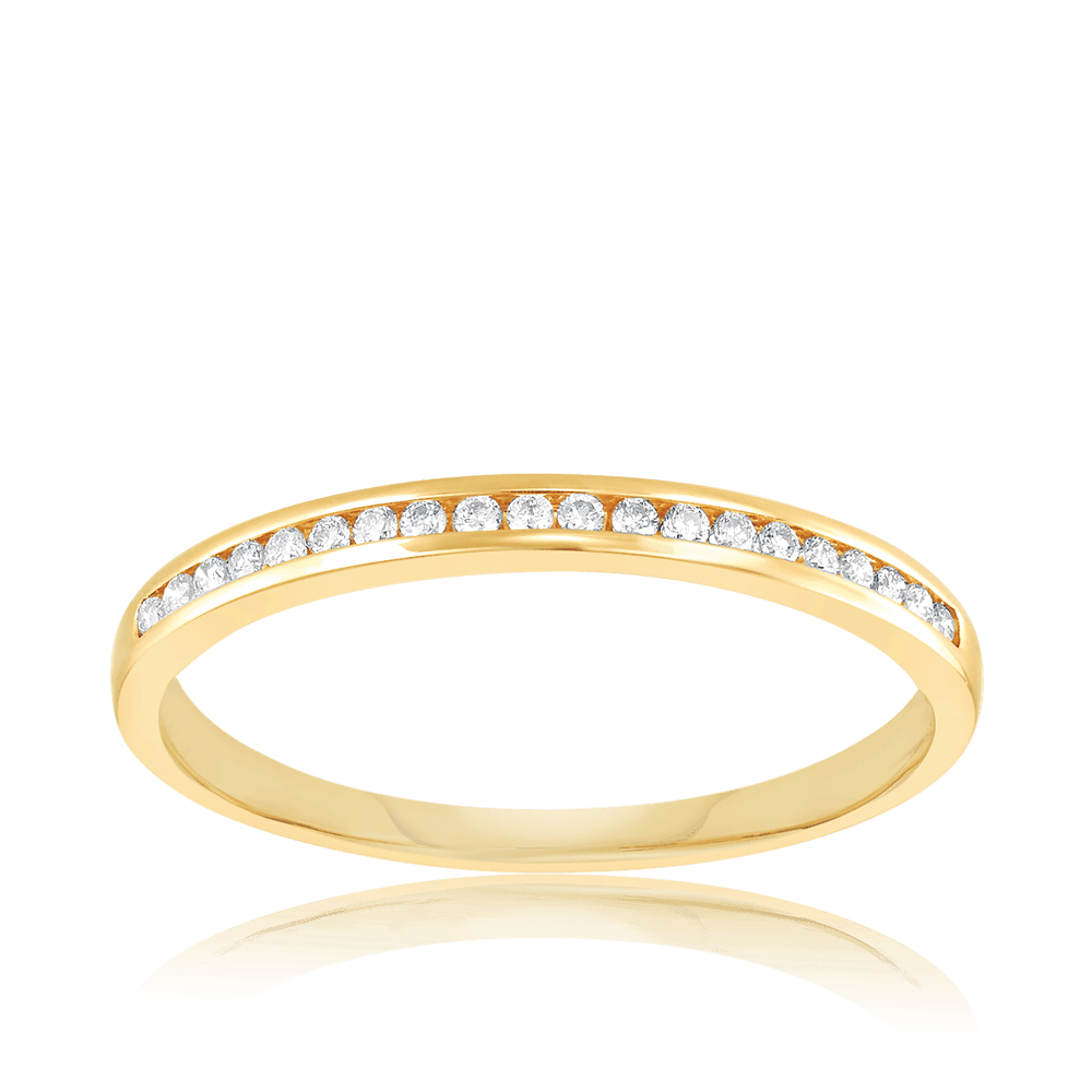 0.10ct TW Diamond Wedding & Anniversary Band in 9ct Yellow Gold