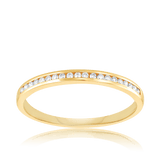 0.10ct TW Diamond Wedding & Anniversary Band in 9ct Yellow Gold