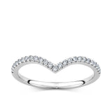 0.15ct TW Diamond Chevron Ring in 9ct White Gold