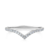 0.15ct TW Diamond Chevron Ring in 9ct White Gold