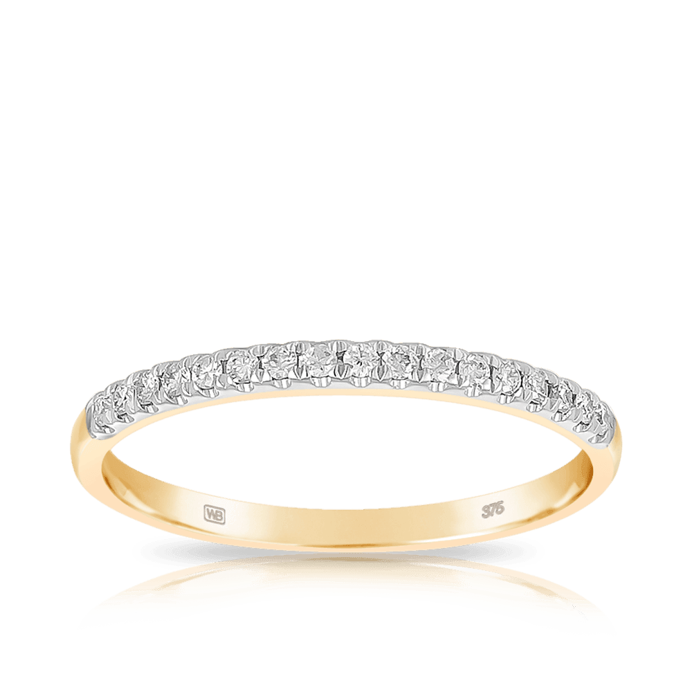 0.15ct TW Diamond Wedding & Anniversary Band in 9ct Yellow Gold