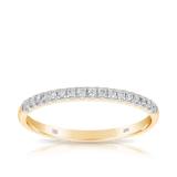 0.15ct TW Diamond Wedding & Anniversary Band in 9ct Yellow Gold