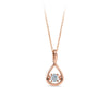 0.15ct TW Twist Dancing Diamond Pendant in 9ct Rose Gold