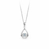 0.15ct TW Twist Dancing Diamond Pendant in 9ct White Gold