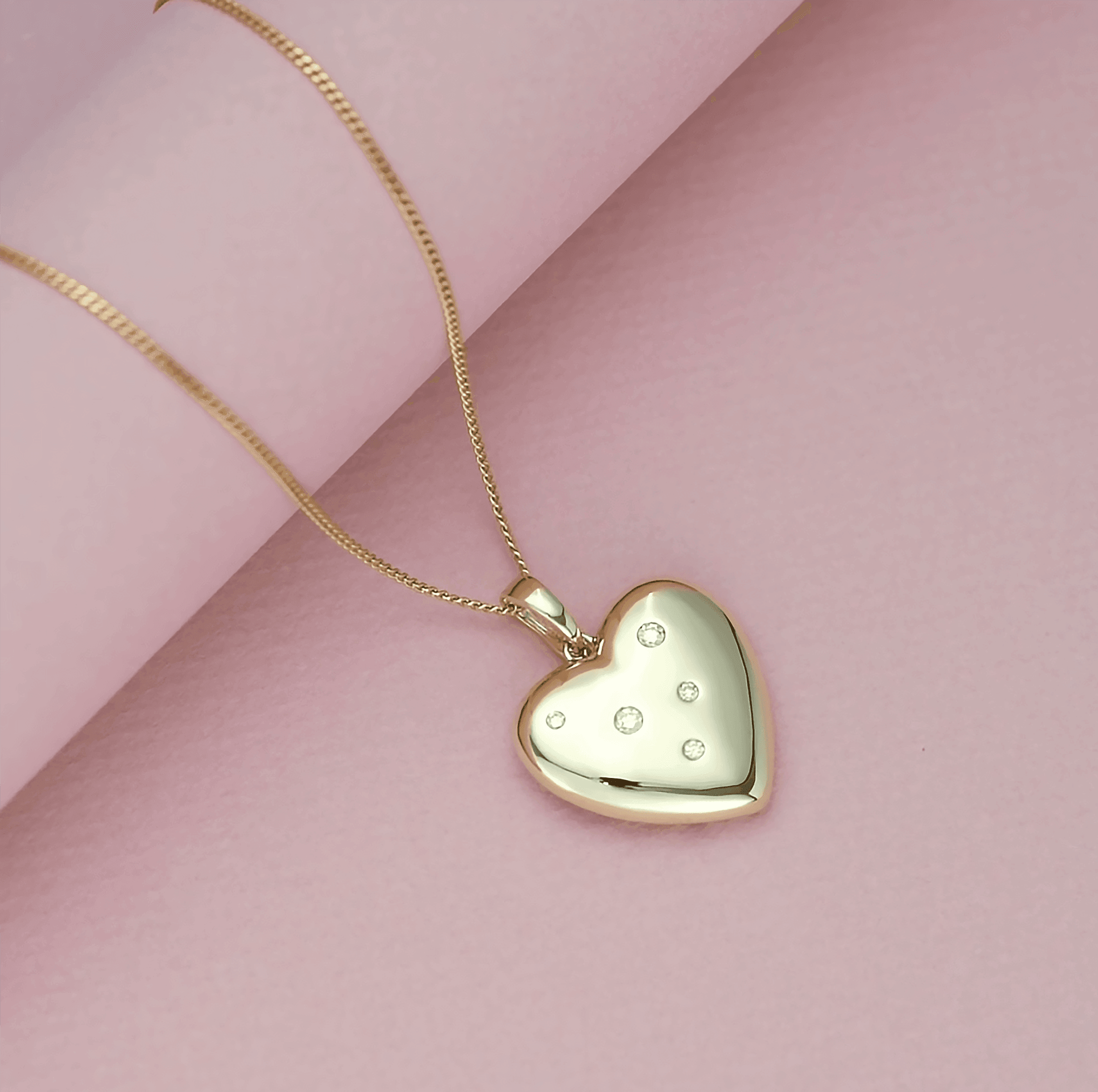 0.25ct TW Diamond Heart Pendant 9ct Yellow Gold