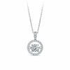 0.25ct TW Dancing Diamond Halo Pendant in 9ct White Gold