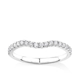 0.25ct TW Diamond Contour Band in 9ct White Gold