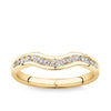 0.25ct TW Diamond Contour Wedding Band in 18ct Yellow Gold