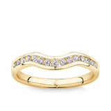 0.25ct TW Diamond Contour Wedding Band in 18ct Yellow Gold