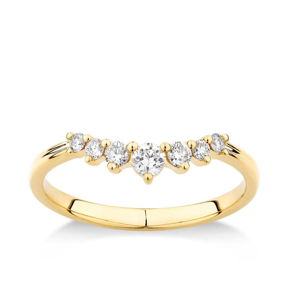 0.25ct TW Diamond Dress Wedding Ring 9ct Yellow Gold - Wallace Bishop