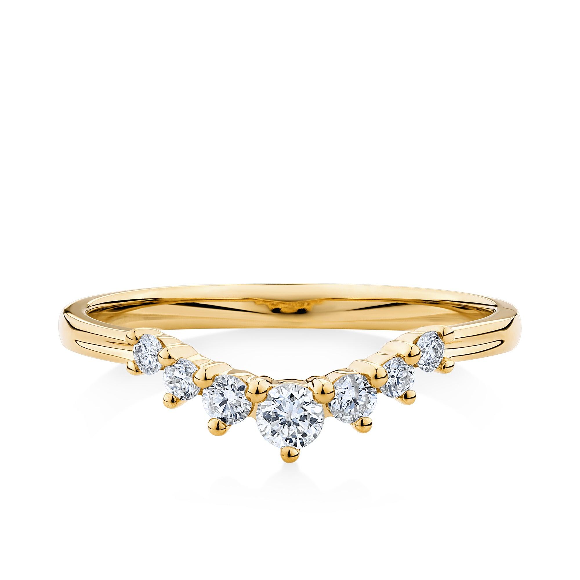 0.25ct TW Diamond Dress Wedding Ring 9ct Yellow Gold