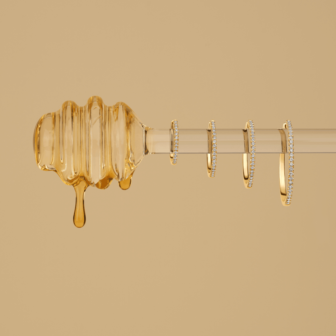 0.25ct TW Diamond Hoop Earrings in 9ct Yellow Gold - Wallace Bishop