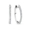 0.25ct TW Diamond Hoops in 9ct White Gold