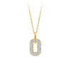 0.25ct TW Diamond Paperclip Drop Pendant in 9ct Yellow Gold