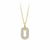 0.25ct TW Diamond Paperclip Drop Pendant in 9ct Yellow Gold