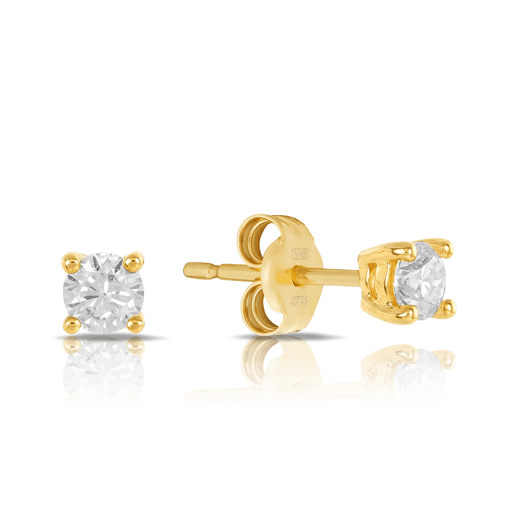 0.25ct TW Diamond Stud Earrings in 9ct Yellow Gold - Wallace Bishop