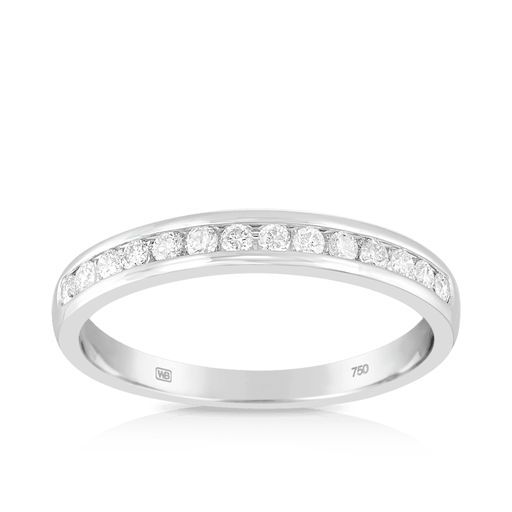 0.25ct TW Diamond Wedding & Anniversary Band in 18ct White Gold