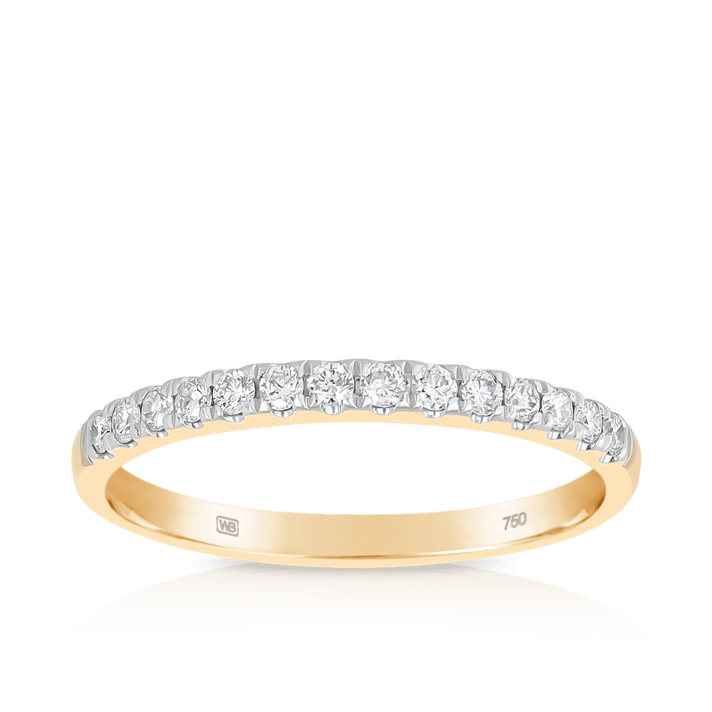 0.25ct TW Diamond Wedding & Anniversary Band in 18ct Yellow Gold