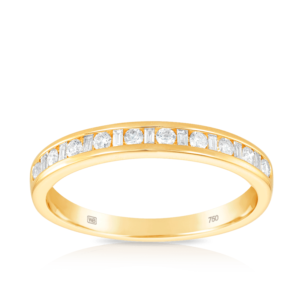 0.25ct TW Diamond Wedding & Anniversary Band in 18ct Yellow Gold