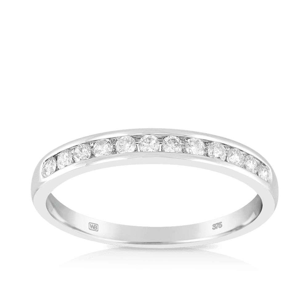0.25ct TW Diamond Wedding & Anniversary Band in 9ct White Gold