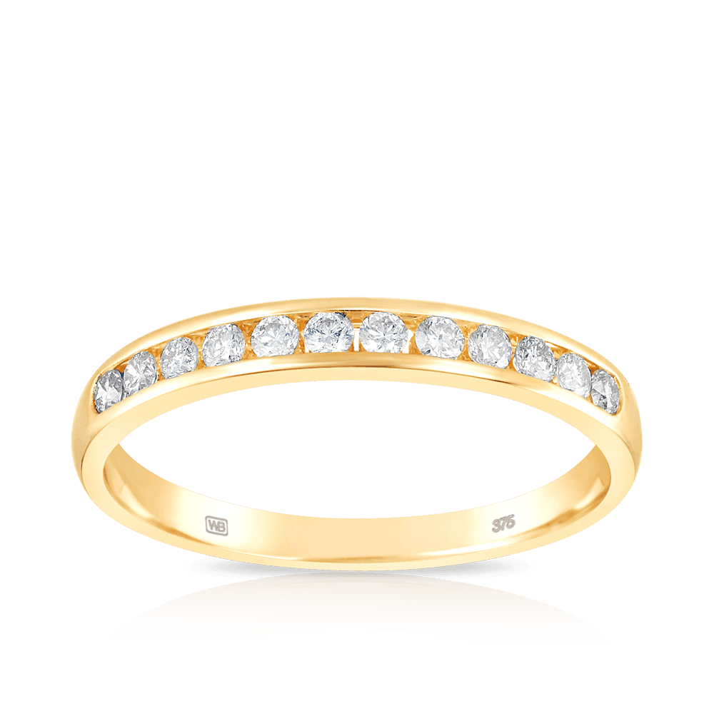 0.25ct TW Diamond Wedding & Anniversary Band in 9ct Yellow Gold