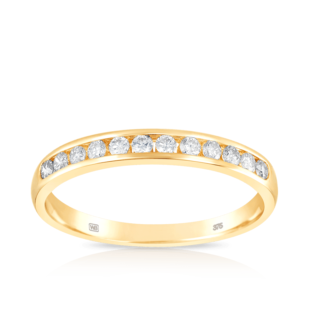 0.25ct TW Diamond Wedding & Anniversary Band in 9ct Yellow Gold - Wallace Bishop