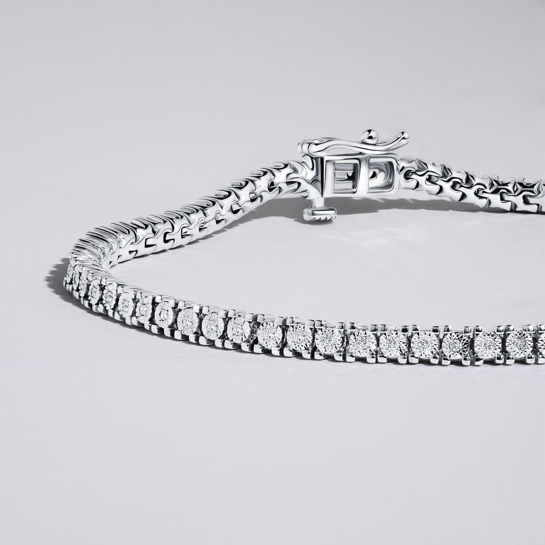 0.261ct TDW Diamond Tennis Bracelet in Sterling Silver - Wallace Bishop