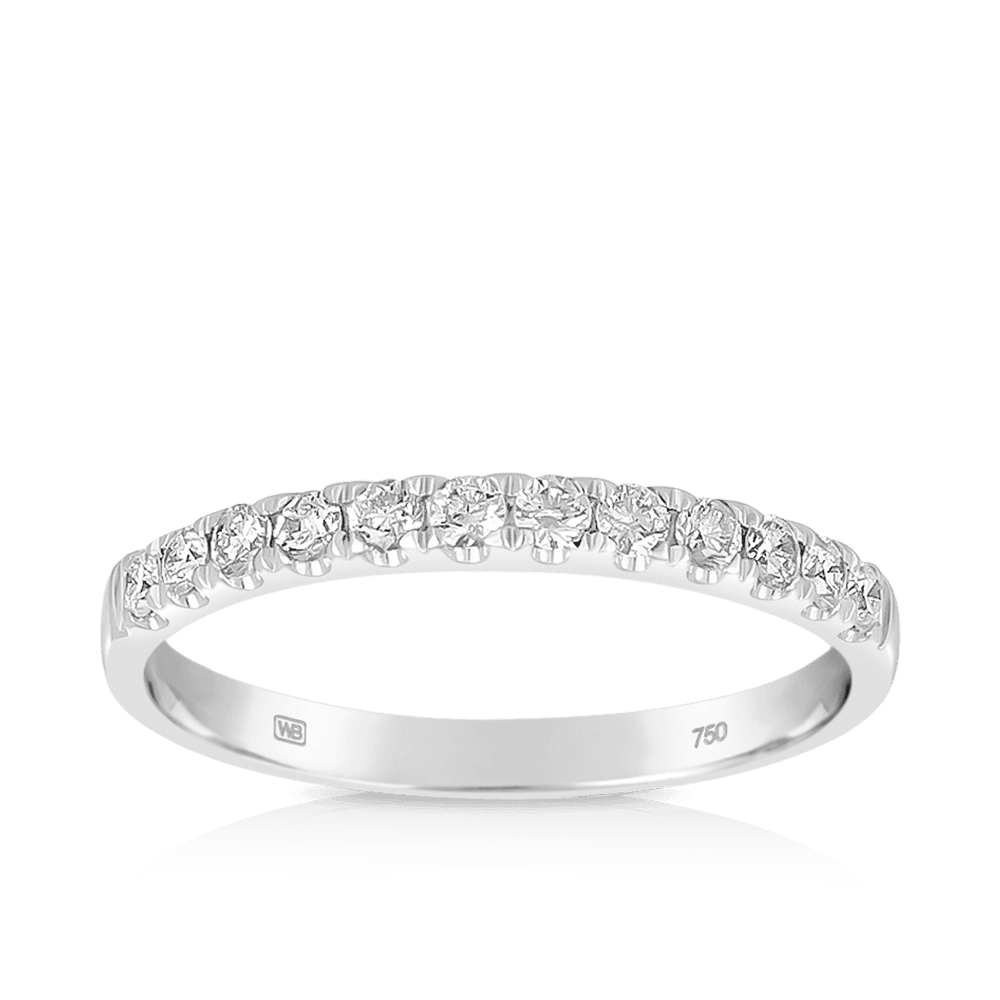 0.33ct TW Diamond Wedding Band in 18ct White Gold