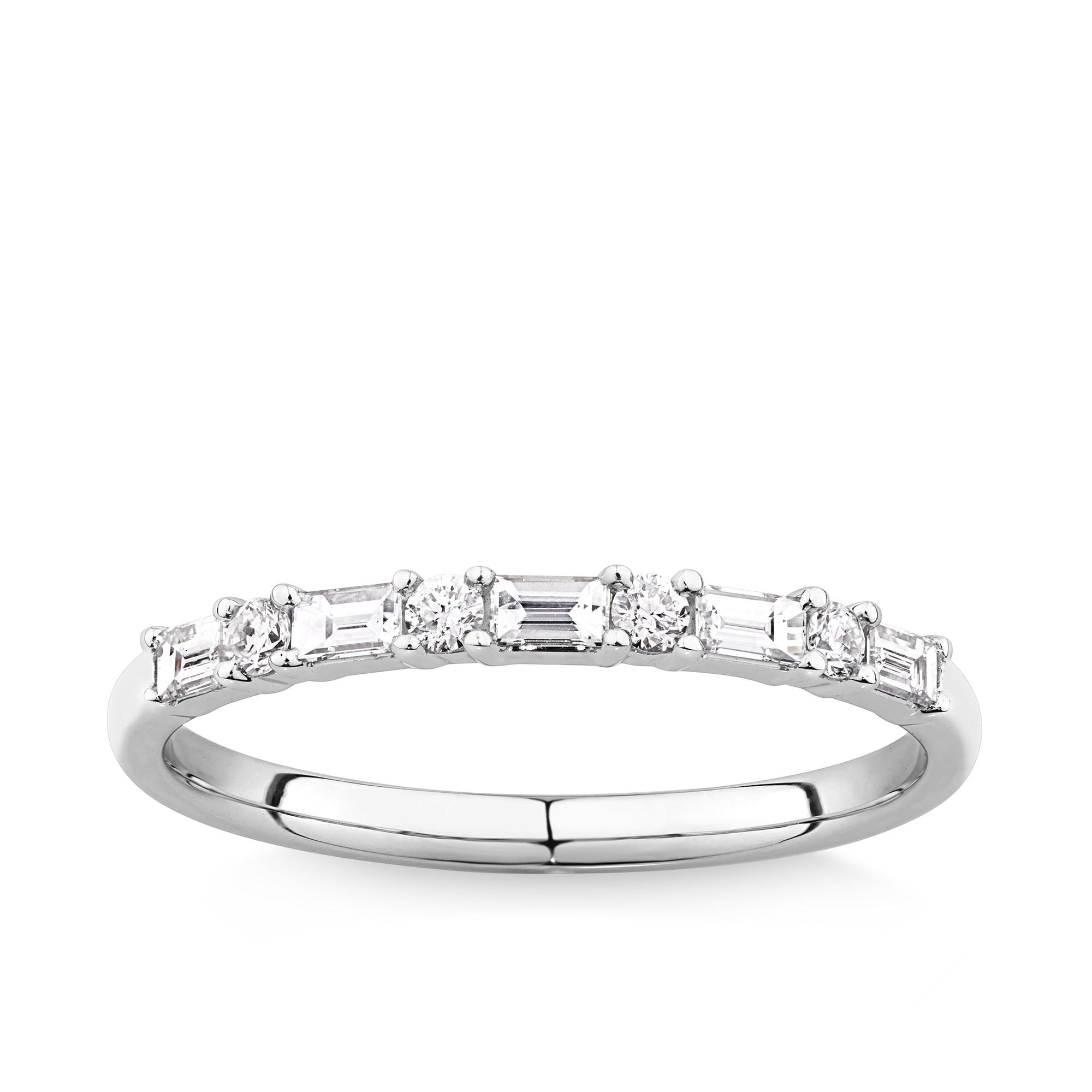 0.34ct TW Diamond Band in 9ct White Gold