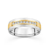 0.36ct TDW Men's Diamond Band in 9ct Yellow and White Gold