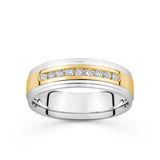 0.36ct TDW Men's Diamond Band in 9ct Yellow and White Gold
