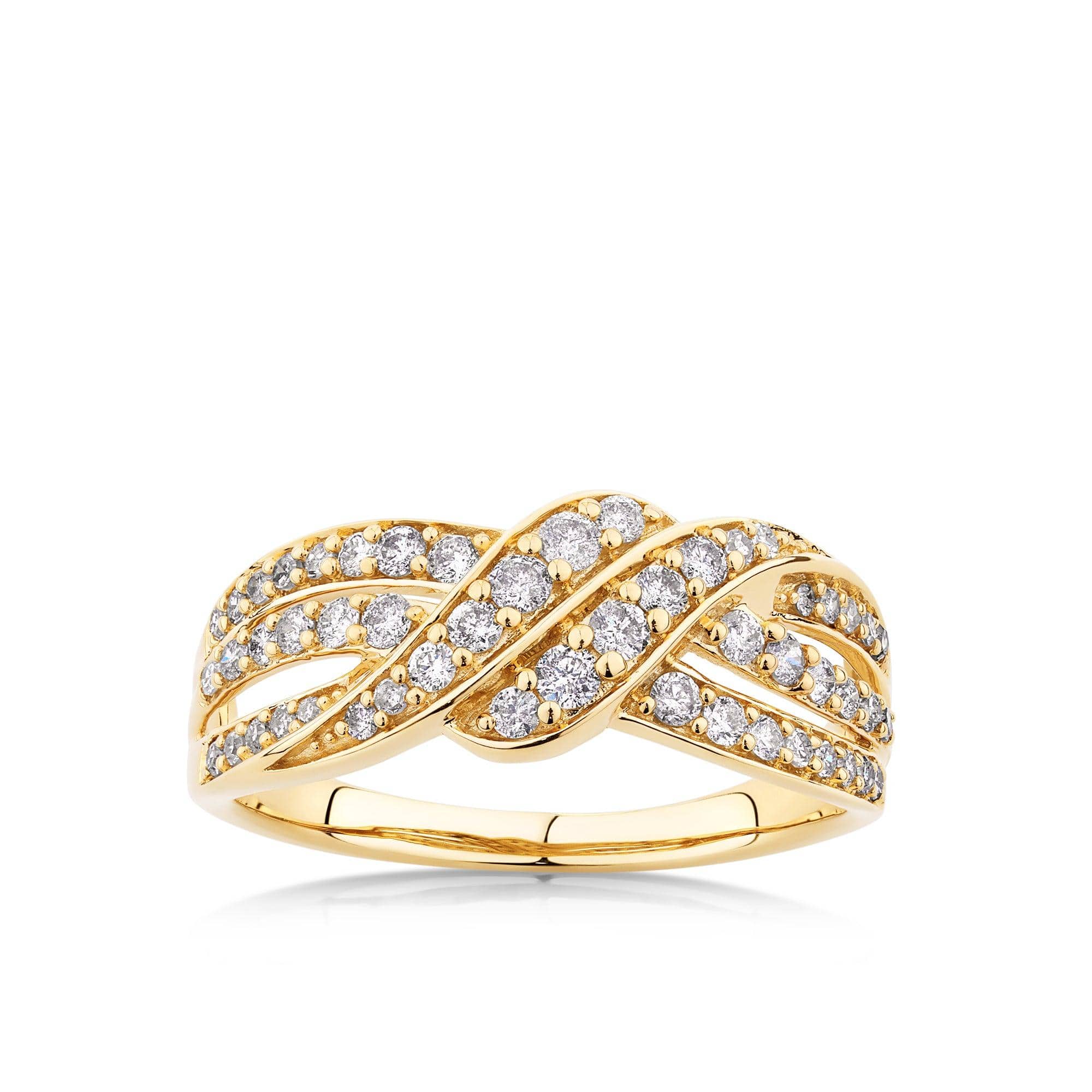 0.50ct TW Diamond Dress Ring in 9ct Yellow Gold