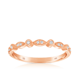 0.50ct TW Diamond Halo Engagement & Bridal Set Rings in 9ct Rose Gold