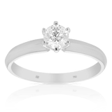 0.50ct TW Diamond Solitaire Engagement Ring in 18ct White Gold