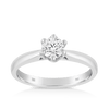 0.50ct Diamond Solitaire Engagement Ring in 18ct White Gold