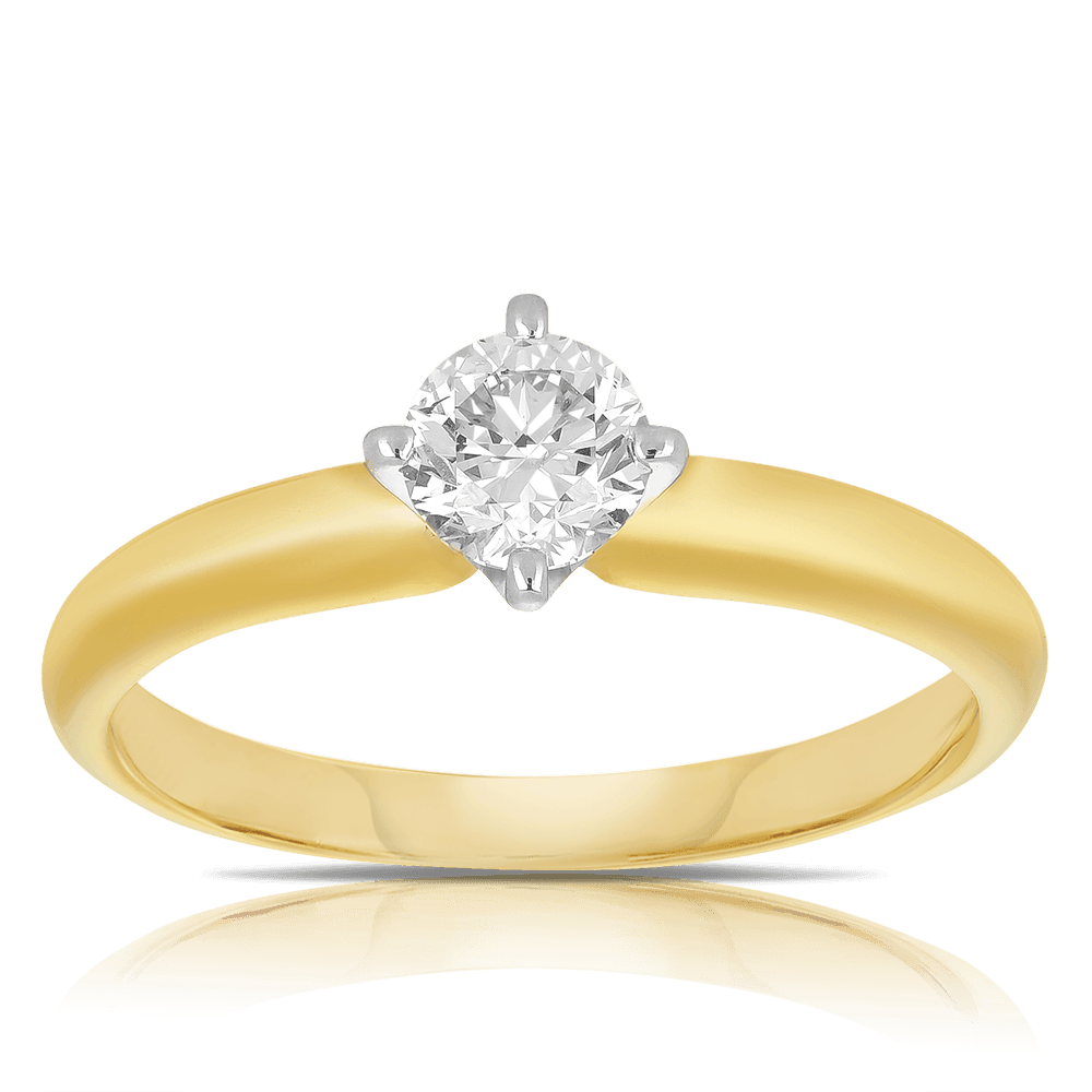 0.50ct TW Diamond Solitaire in 9ct Yellow Gold