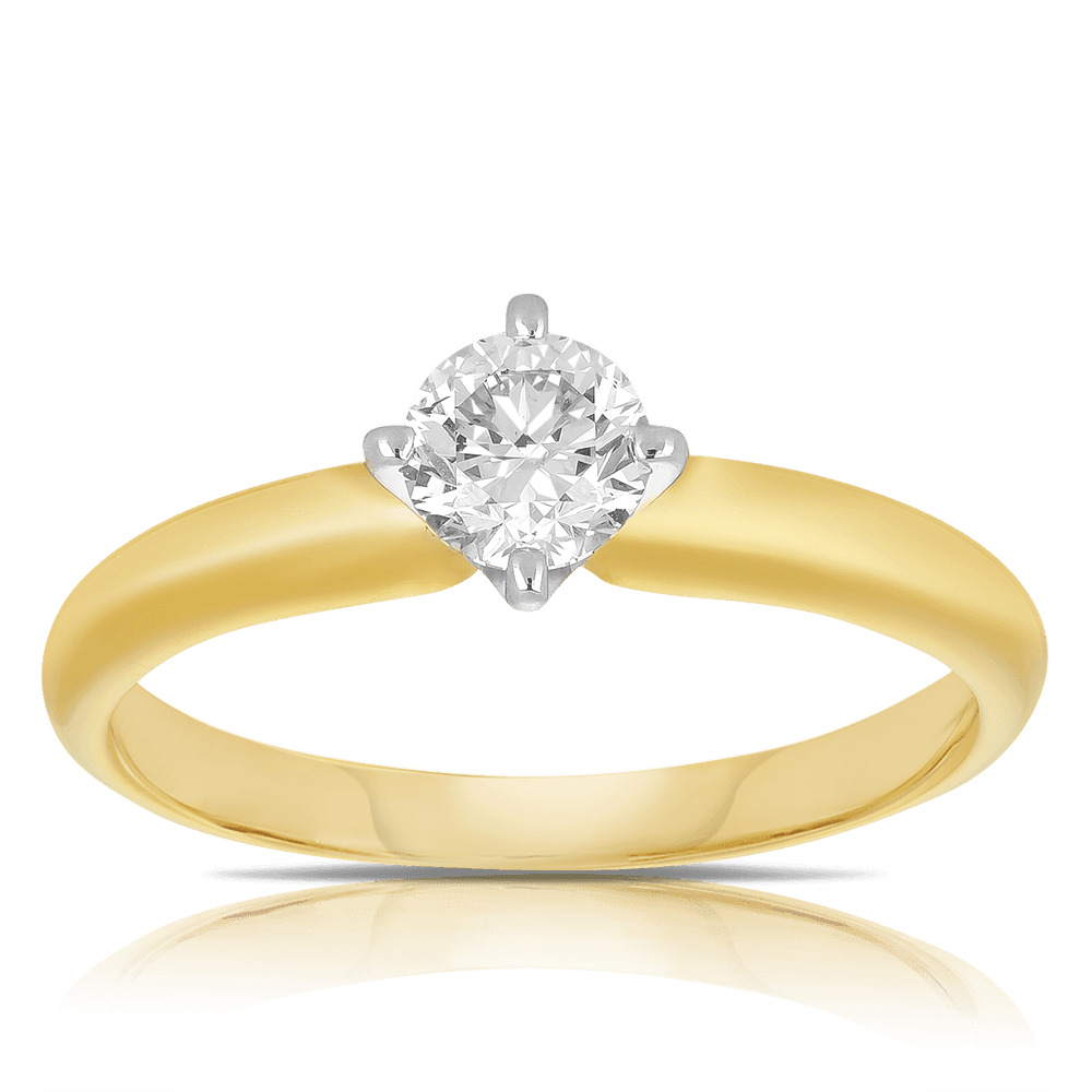 0.50ct TW Diamond Solitaire in 9ct Yellow Gold - Wallace Bishop