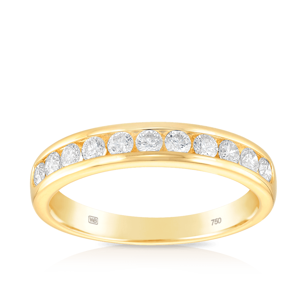 0.50ct TW Diamond Wedding & Anniversary Band in 18ct Yellow Gold