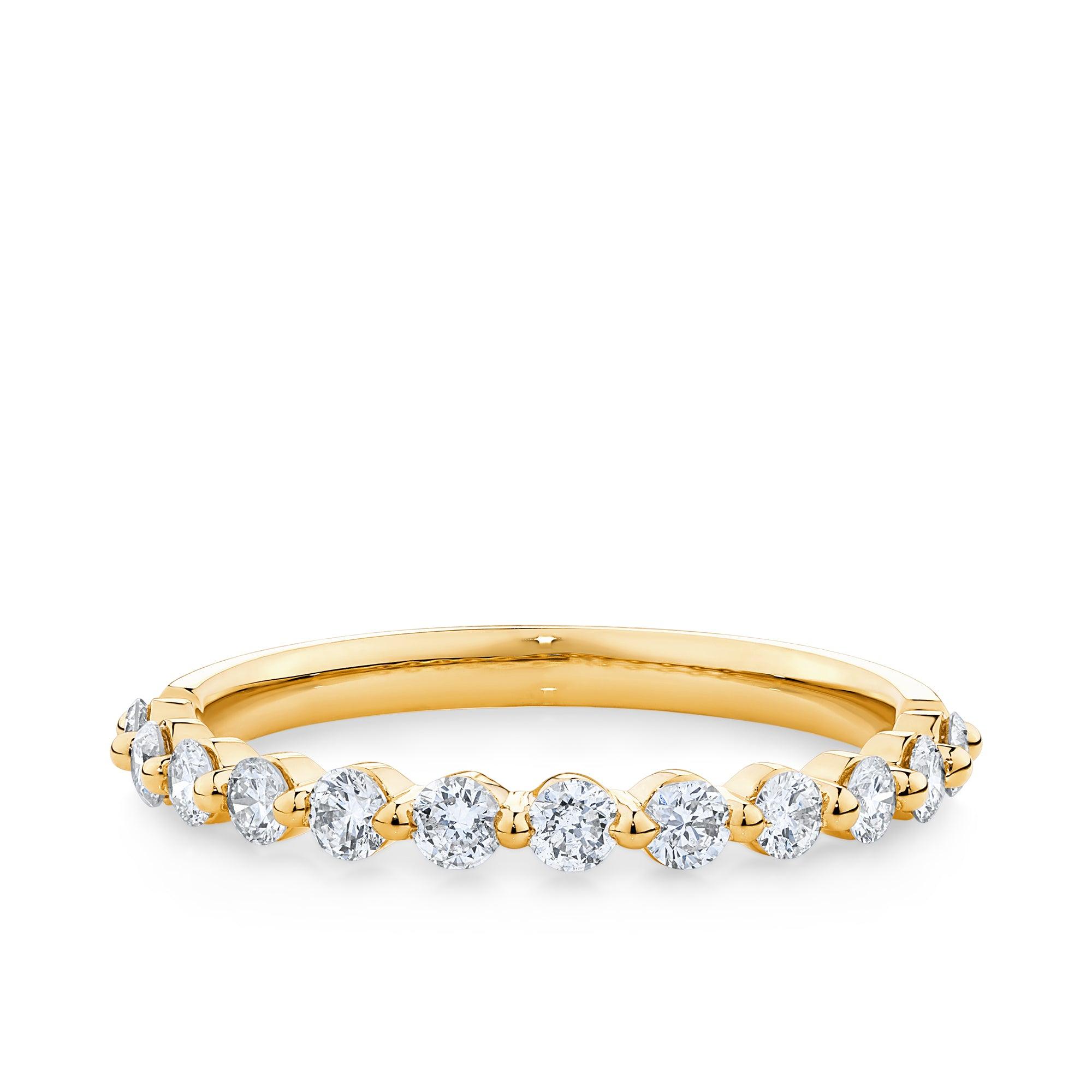 0.50ct TW Round Diamond Band in 18ct Yellow Gold Ring Diamond