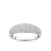 0.60ct TW Diamond Pavé Dome Ring in 9ct White Gold