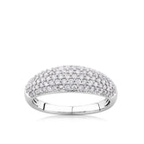 0.60ct TW Diamond Pavé Dome Ring in 9ct White Gold