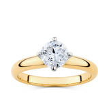 0.70ct Diamond Solitaire Engagement Ring in 18ct Yellow and White Gold