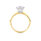 0.70ct Diamond Solitaire Engagement Ring in 18ct Yellow and White Gold