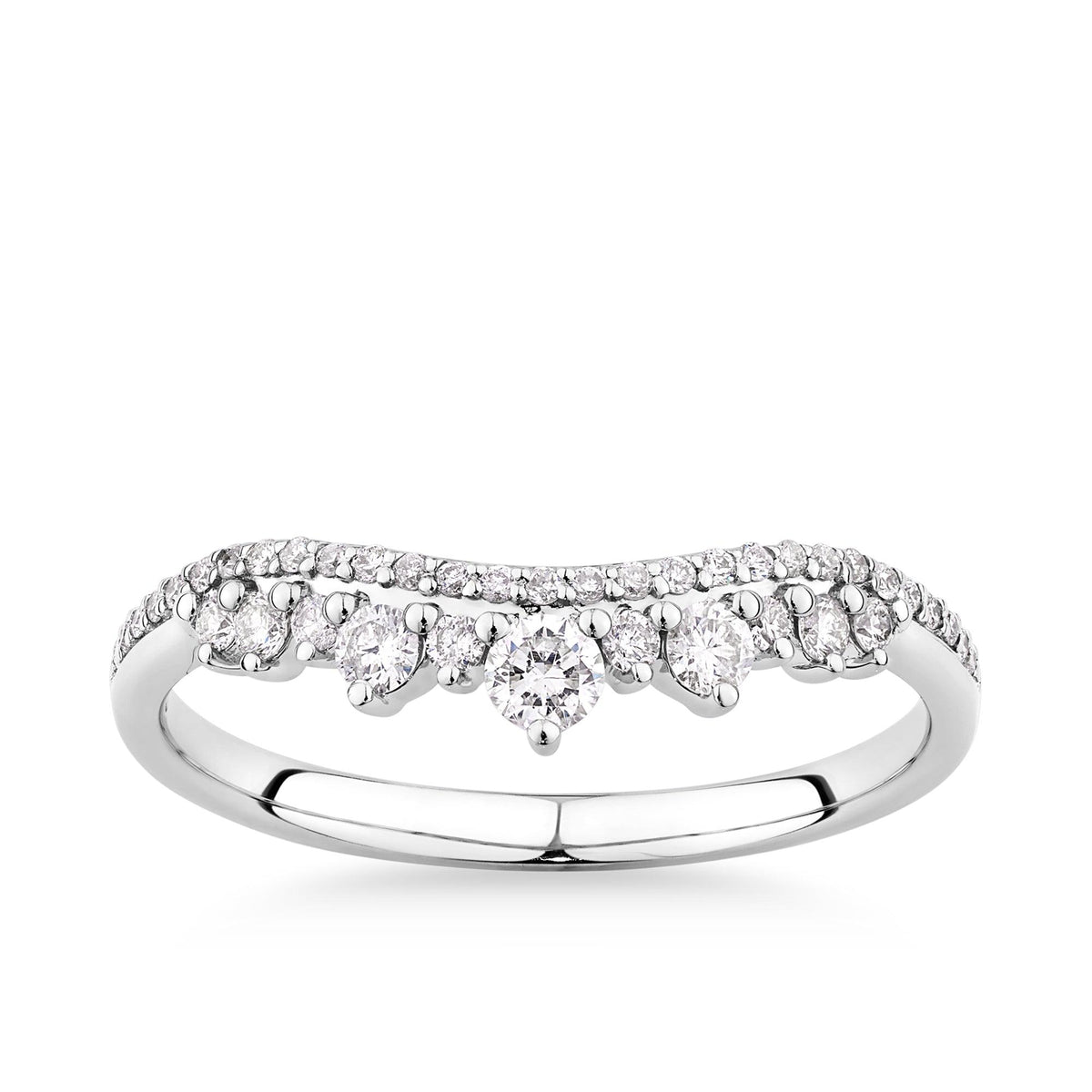 0.913ct TW Diamond Dress Ring in 9ct White Gold - Wallace Bishop