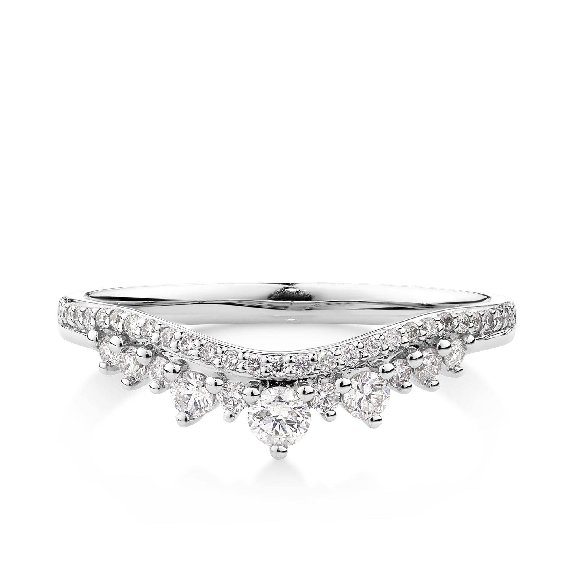 0.30ct TW Fancy Diamond Tiara Band in 9ct White Gold